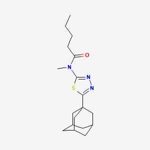 molecular formula C18H27N3OS B2939991 N-[5-(adamantan-1-yl)-1,3,4-thiadiazol-2-yl]-N-methylpentanamide CAS No. 392320-86-4