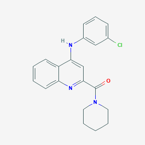 molecular formula C21H20ClN3O B2940032 N-(3-chlorophenyl)-2-(piperidine-1-carbonyl)quinolin-4-amine CAS No. 1226427-31-1