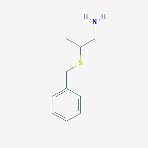 molecular formula C10H15NS B2940079 2-(Benzylsulfanyl)propan-1-amine CAS No. 60116-75-8