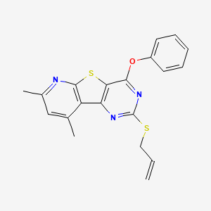 2-(Allylsulfanyl)-7,9-dimethyl-4-phenoxypyrido[3',2':4,5]thieno[3,2-d]pyrimidine