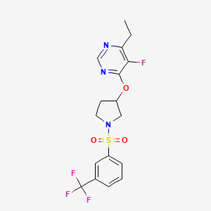 4-Ethyl-5-fluoro-6-((1-((3-(trifluoromethyl)phenyl)sulfonyl)pyrrolidin-3-yl)oxy)pyrimidine