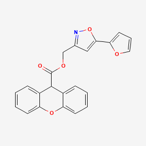 [5-(furan-2-yl)-1,2-oxazol-3-yl]methyl 9H-xanthene-9-carboxylate