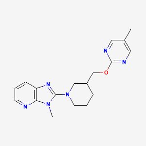 B2940118 3-Methyl-2-[3-[(5-methylpyrimidin-2-yl)oxymethyl]piperidin-1-yl]imidazo[4,5-b]pyridine CAS No. 2379997-05-2