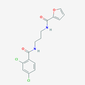 molecular formula C15H14Cl2N2O3 B294015 N-{3-[(2,4-dichlorobenzoyl)amino]propyl}-2-furamide 