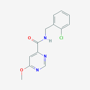molecular formula C13H12ClN3O2 B2940197 N-[(2-chlorophenyl)methyl]-6-methoxypyrimidine-4-carboxamide CAS No. 2034633-71-9