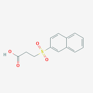molecular formula C13H12O4S B2940215 3-(2-Naphthylsulfonyl)propanoic acid CAS No. 32385-30-1
