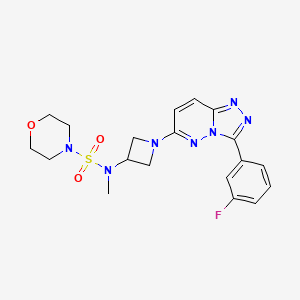 molecular formula C19H22FN7O3S B2940219 N-{1-[3-(3-fluorophenyl)-[1,2,4]triazolo[4,3-b]pyridazin-6-yl]azetidin-3-yl}-N-methylmorpholine-4-sulfonamide CAS No. 2380059-96-9