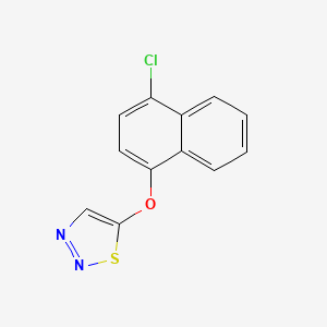 molecular formula C12H7ClN2OS B2940225 4-Chloro-1-naphthyl 1,2,3-thiadiazol-5-yl ether CAS No. 338421-09-3