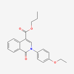 molecular formula C21H21NO4 B2940254 Propyl 2-(4-ethoxyphenyl)-1-oxo-1,2-dihydroisoquinoline-4-carboxylate CAS No. 1031961-08-6