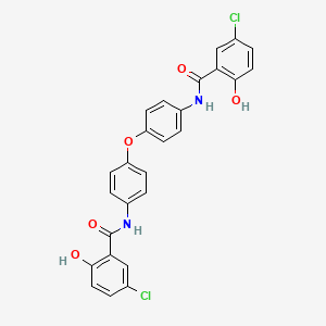 molecular formula C26H18Cl2N2O5 B2940277 5-CHLORO-N-{4-[4-(5-CHLORO-2-HYDROXYBENZAMIDO)PHENOXY]PHENYL}-2-HYDROXYBENZAMIDE CAS No. 476211-24-2