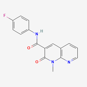 molecular formula C16H12FN3O2 B2940285 N-(4-fluorophenyl)-1-methyl-2-oxo-1,2-dihydro-1,8-naphthyridine-3-carboxamide CAS No. 899968-86-6