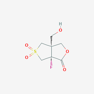 molecular formula C7H9FO5S B2940317 rac-(3aR,6aS)-6a-fluoro-3a-(hydroxymethyl)-hexahydro-5lambda6-thieno[3,4-c]furan-1,5,5-trione CAS No. 2503155-32-4