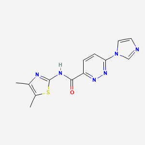 molecular formula C13H12N6OS B2940331 N-(4,5-dimethylthiazol-2-yl)-6-(1H-imidazol-1-yl)pyridazine-3-carboxamide CAS No. 1396863-86-7
