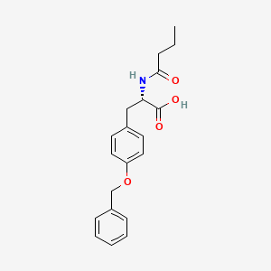 molecular formula C20H23NO4 B2940349 (S)-3-(4-(Benzyloxy)phenyl)-2-butyramidopropanoic acid CAS No. 172992-35-7