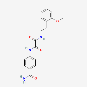 molecular formula C18H19N3O4 B2940352 N1-(4-carbamoylphenyl)-N2-(2-methoxyphenethyl)oxalamide CAS No. 900001-03-8