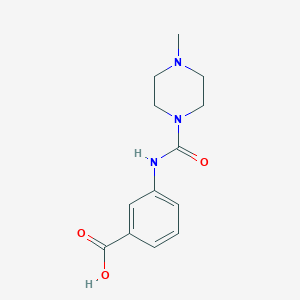 molecular formula C13H17N3O3 B2940376 3-(4-Methylpiperazine-1-carboxamido)benzoic acid CAS No. 754200-51-6