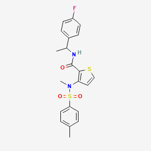 3-(N,4-dimethylphenylsulfonamido)-N-(1-(4-fluorophenyl)ethyl)thiophene-2-carboxamide