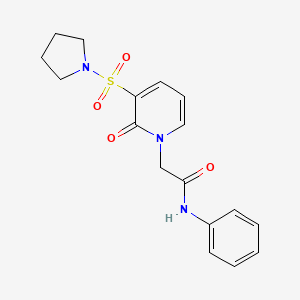 2-(2-oxo-3-(pyrrolidin-1-ylsulfonyl)pyridin-1(2H)-yl)-N-phenylacetamide