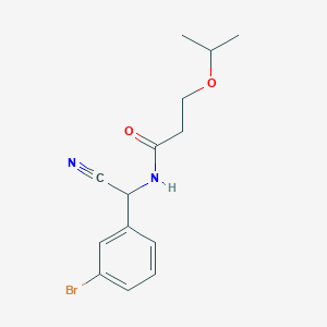 molecular formula C14H17BrN2O2 B2940400 N-[(3-bromophenyl)(cyano)methyl]-3-(propan-2-yloxy)propanamide CAS No. 1311735-13-3