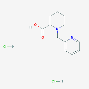 molecular formula C12H18Cl2N2O2 B2940404 1-(Pyridin-2-ylmethyl)piperidine-2-carboxylic acid dihydrochloride CAS No. 1027803-08-2