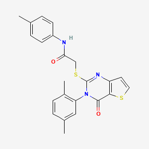 2-{[3-(2,5-dimethylphenyl)-4-oxo-3,4-dihydrothieno[3,2-d]pyrimidin-2-yl]sulfanyl}-N-(4-methylphenyl)acetamide