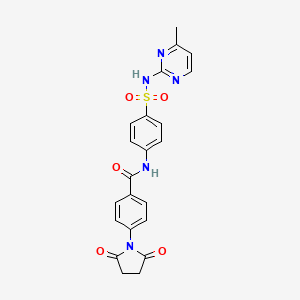 4-(2,5-dioxopyrrolidin-1-yl)-N-[4-[(4-methylpyrimidin-2-yl)sulfamoyl]phenyl]benzamide