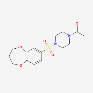 1-[4-(3,4-dihydro-2H-1,5-benzodioxepin-7-ylsulfonyl)piperazin-1-yl]ethanone