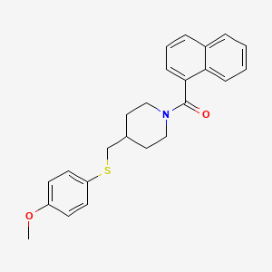 (4-(((4-Methoxyphenyl)thio)methyl)piperidin-1-yl)(naphthalen-1-yl)methanone