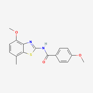 4-methoxy-N-(4-methoxy-7-methyl-1,3-benzothiazol-2-yl)benzamide