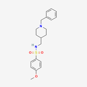 molecular formula C20H26N2O3S B2940427 N-((1-benzylpiperidin-4-yl)methyl)-4-methoxybenzenesulfonamide CAS No. 953260-70-3