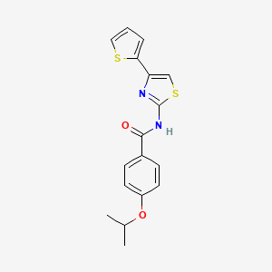 4-isopropoxy-N-(4-(thiophen-2-yl)thiazol-2-yl)benzamide