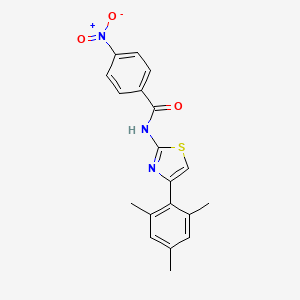 4-nitro-N-[4-(2,4,6-trimethylphenyl)-1,3-thiazol-2-yl]benzamide