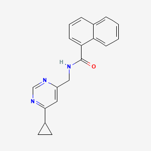 molecular formula C19H17N3O B2940436 N-[(6-cyclopropylpyrimidin-4-yl)methyl]naphthalene-1-carboxamide CAS No. 2210138-67-1