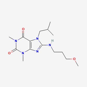 7-isobutyl-8-((3-methoxypropyl)amino)-1,3-dimethyl-1H-purine-2,6(3H,7H)-dione