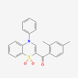 (2,4-dimethylphenyl)(1,1-dioxido-4-phenyl-4H-1,4-benzothiazin-2-yl)methanone