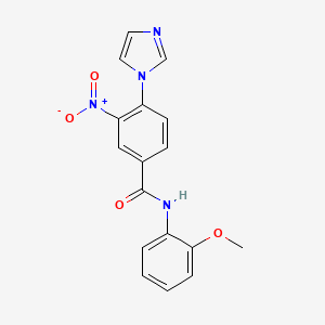 4-(1H-imidazol-1-yl)-N-(2-methoxyphenyl)-3-nitrobenzenecarboxamide