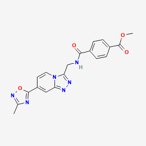 Methyl 4-(((7-(3-methyl-1,2,4-oxadiazol-5-yl)-[1,2,4]triazolo[4,3-a]pyridin-3-yl)methyl)carbamoyl)benzoate