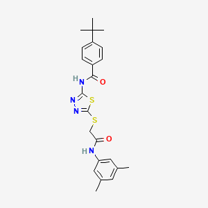 4-(tert-butyl)-N-(5-((2-((3,5-dimethylphenyl)amino)-2-oxoethyl)thio)-1,3,4-thiadiazol-2-yl)benzamide