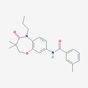N-(3,3-dimethyl-4-oxo-5-propyl-2,3,4,5-tetrahydrobenzo[b][1,4]oxazepin-8-yl)-3-methylbenzamide