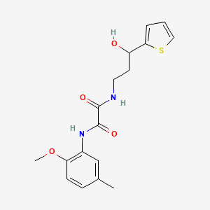 N1-(3-hydroxy-3-(thiophen-2-yl)propyl)-N2-(2-methoxy-5-methylphenyl)oxalamide