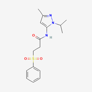 N-(1-isopropyl-3-methyl-1H-pyrazol-5-yl)-3-(phenylsulfonyl)propanamide