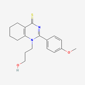 1-(3-Hydroxypropyl)-2-(4-methoxyphenyl)-5,6,7,8-tetrahydroquinazoline-4-thione
