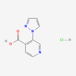 3-(1H-pyrazol-1-yl)pyridine-4-carboxylic acid hydrochloride