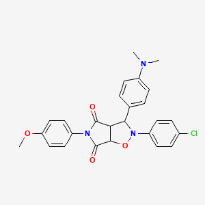 2-(4-chlorophenyl)-3-(4-(dimethylamino)phenyl)-5-(4-methoxyphenyl)dihydro-2H-pyrrolo[3,4-d]isoxazole-4,6(5H,6aH)-dione