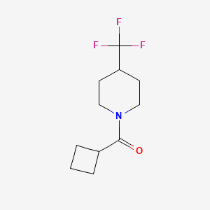 molecular formula C11H16F3NO B2940485 Cyclobutyl(4-(trifluoromethyl)piperidin-1-yl)methanone CAS No. 2034458-89-2