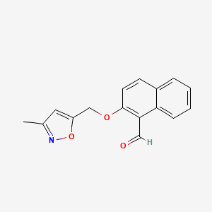 2-[(3-Methyl-1,2-oxazol-5-yl)methoxy]naphthalene-1-carbaldehyde