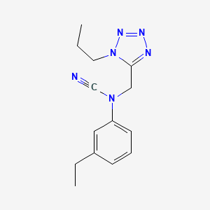 N-cyano-3-ethyl-N-[(1-propyl-1H-1,2,3,4-tetrazol-5-yl)methyl]aniline