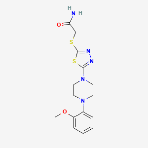 2-((5-(4-(2-Methoxyphenyl)piperazin-1-yl)-1,3,4-thiadiazol-2-yl)thio)acetamide