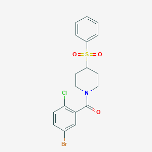 (5-Bromo-2-chlorophenyl)(4-(phenylsulfonyl)piperidin-1-yl)methanone
