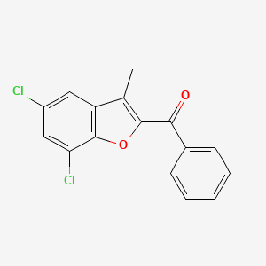 (5,7-Dichloro-3-methyl-1-benzofuran-2-yl)(phenyl)methanone